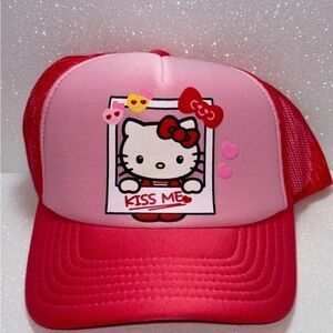 Hello Kitty Pink and Red Trucker Hat